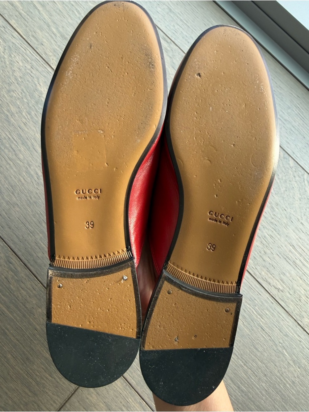 GUCCI Red Leather Mules (Women’s Size 39) - Picture 3 of 4
